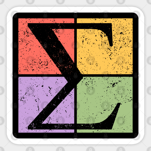 Sigma Pop Art Design - Greek Letter Retro Style Sticker by TuncGK